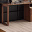 Dark brown oak double-persono computer desk-130117322