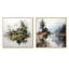 Minimalisme Moody Lakehouse Overcast - ensemble de 2 collages carrés Lake & Rivers-913142928-913142930