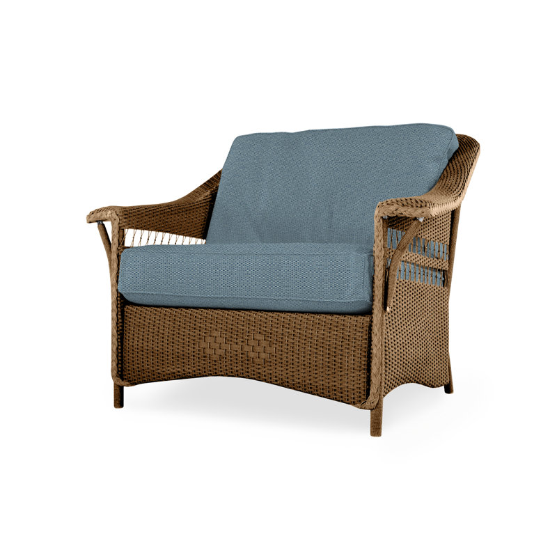 Nantucket Outdoor Lounge Chair, Clock Out Dew, Bark