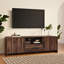 Meuble télé 69 po avec rangement pour téléviseurs de 75 po ou moins de style Mid-Century