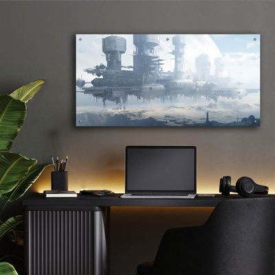  'Stratospheric Vessel' by r3darch0n Acrylic Glass Wall Art, 48" x 24"