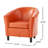 Barrell Faux Leather Barrel Chair-551845356