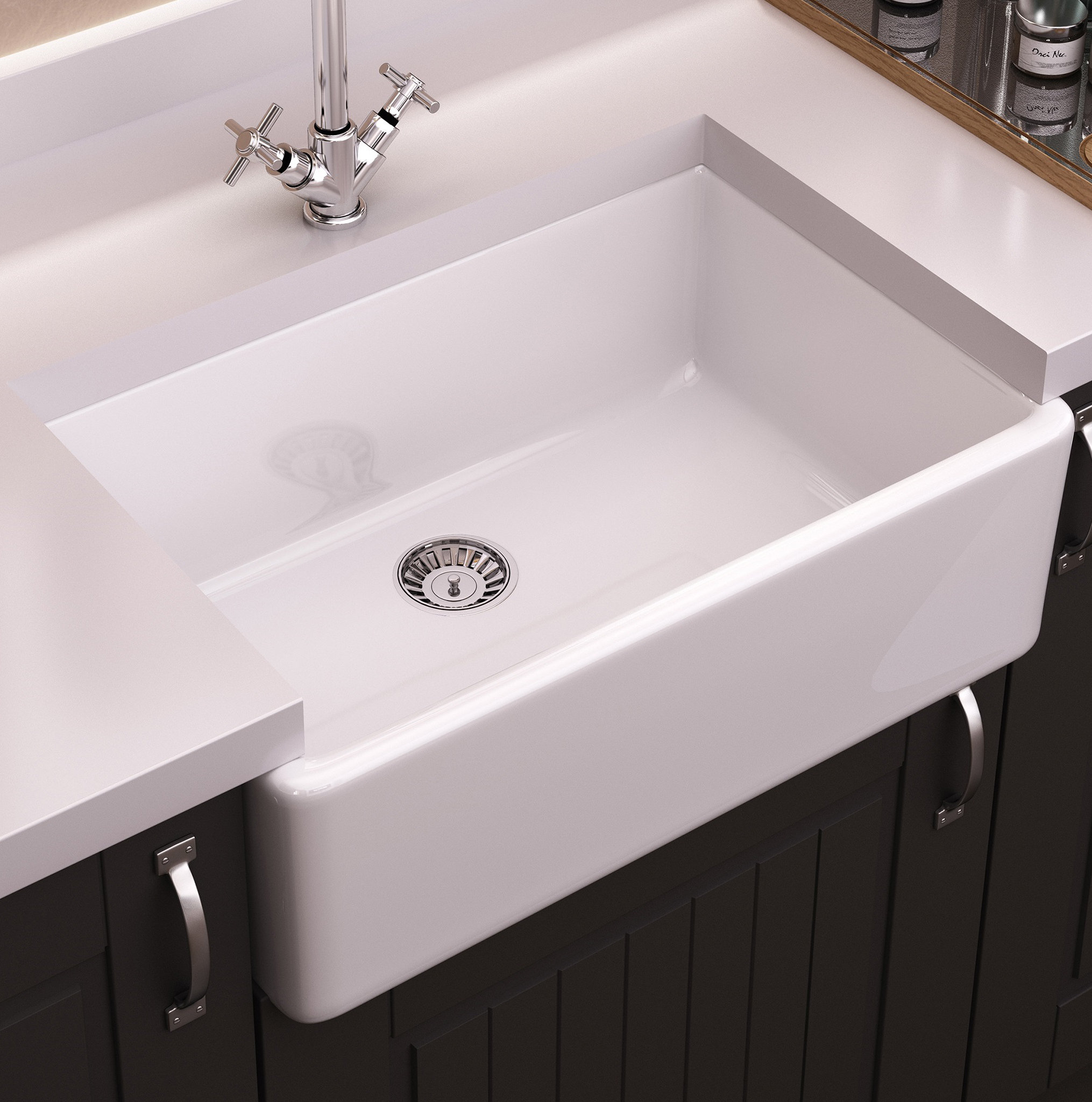 Winpro 30'' L Farmhouse / Apron Single Bowl Fireclay Kitchen Sink