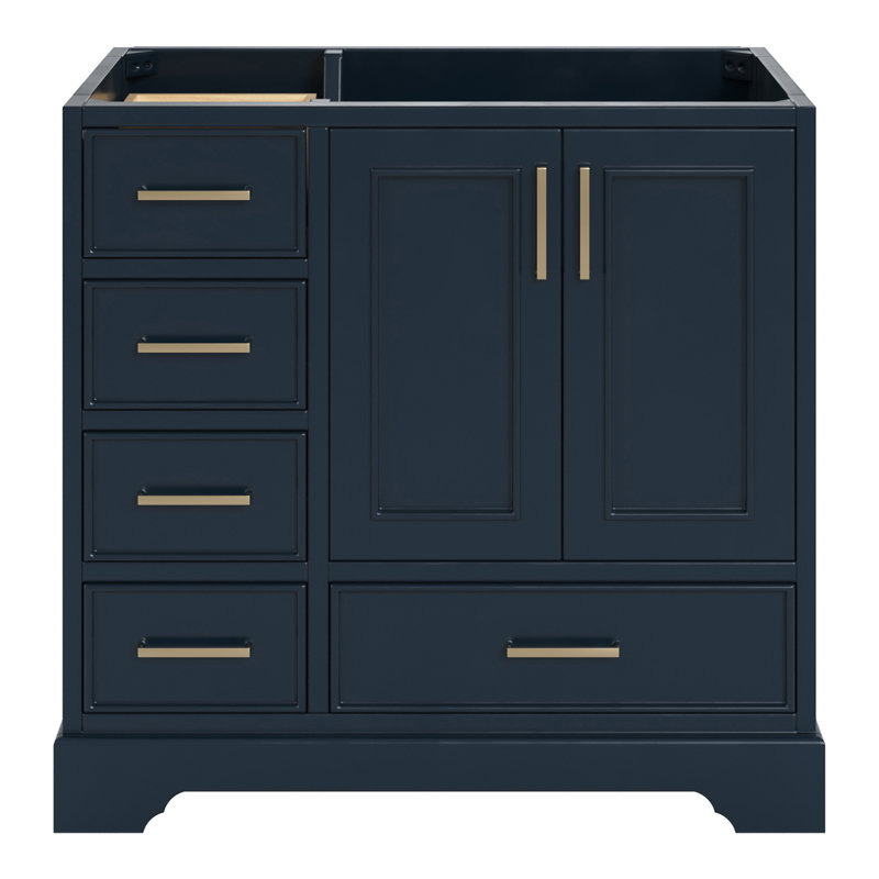 Stafford 36.75'' W Single Bathroom Vanity Base, Midnight Blue