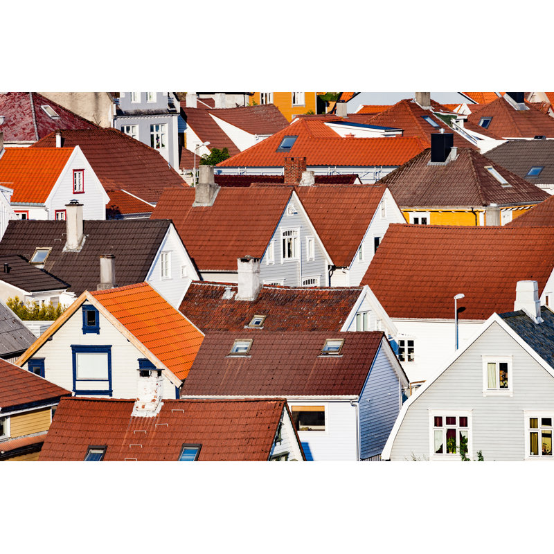 Arnolec Norwegian Houses by Nightman1965 - Wrapped Canvas Print, 30cm H x 46cm W x 3.8cm D
