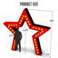 Arche gonflable de 3 mètres avec lumières DEL, pentagramme gonflable et souffleur intégré, idéal pour une soirée cinéma, un carnaval ou un anniversaire. Parfait décor pour les fêtes à thème.