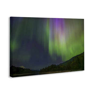 Green Glowing Northern Lights Canvas, design by Nancy Crowell