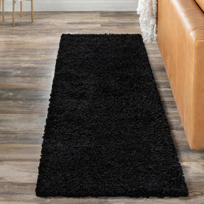 Santoshi Jet Black Area Rug