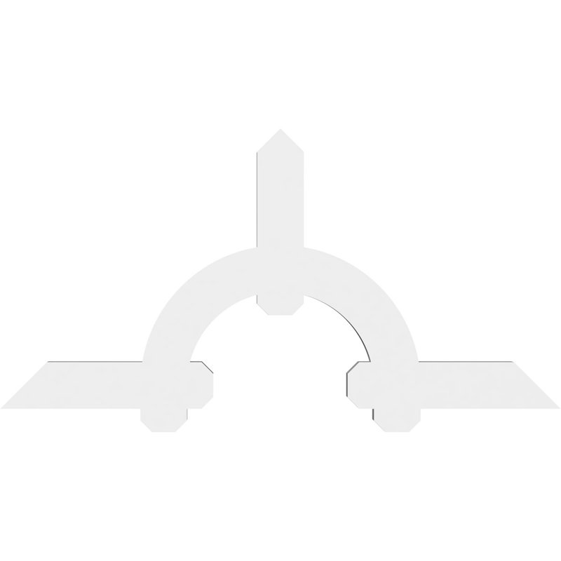 Support de pignon en PVC de qualité architecturale Ericson, H 24 po x l 48 po (pas: 12/12), P 2 po x F 4 po