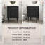 Ensemble de meuble-lavabo de salle de bain avec lavabo en céramique, armoire de rangement moderne avec 2 tiroirs