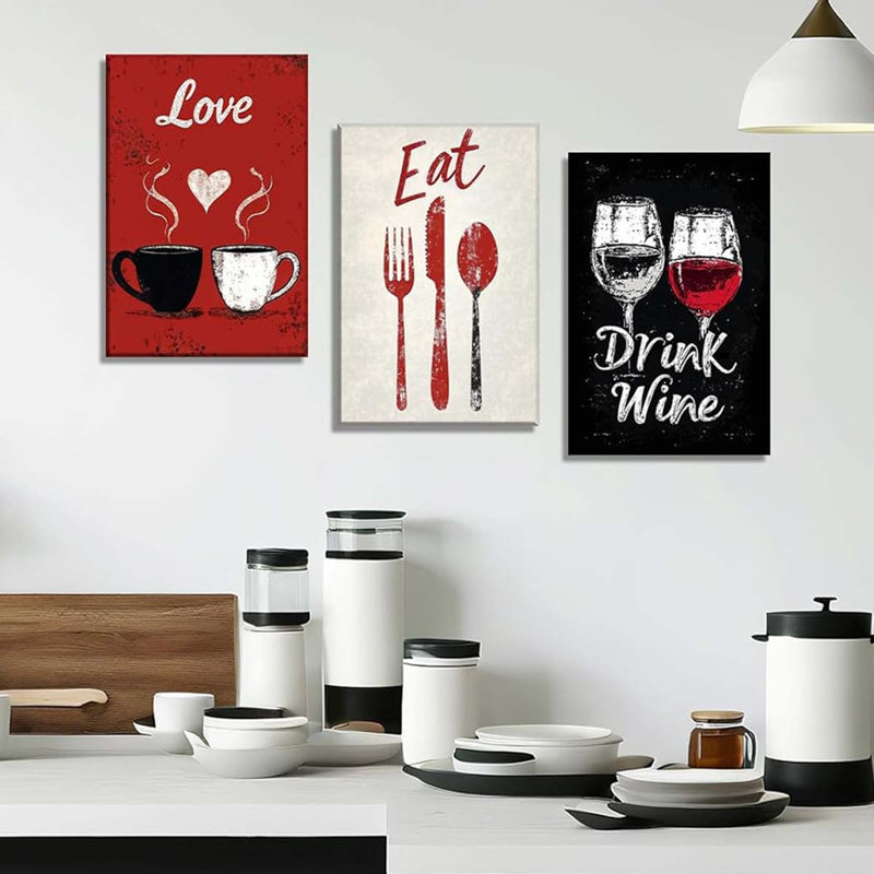 3 Piece Wrapped Canvas Print, 60 cm H x 40 cm W