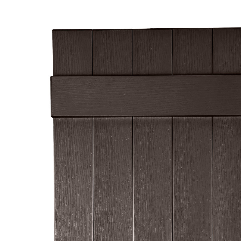Persiennes personnalisées à 5 planches fermées, 31", Brun Sienna