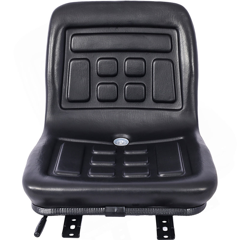 Universal Tractor Seat With A Drain Hole Replacement Seat Thickly-Padded Seat Durable And Water-Resistant Horizontally Adjustable Black