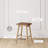 Upholstered Counter Stool with Solid Wood Frame