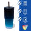 Silipint: Gobelets en silicone 32 oz pour paille: paquet de 2 rayons de lune - gobelet incassable réutilisable