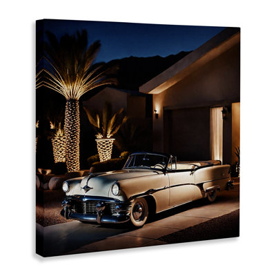 Art mural sur toile Miami Wheels Classic Car par Noah Bay