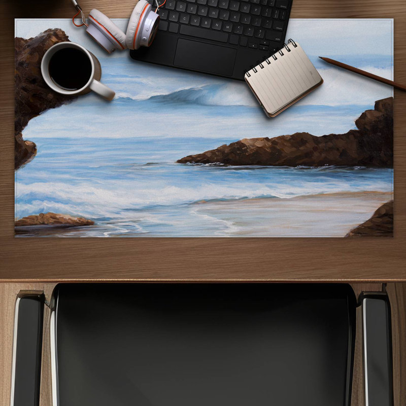 Rocks and seaside - 14.00"x24.25" Desk mat