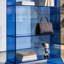 Bibliothèque moderne en acrylique bleu-136411538
