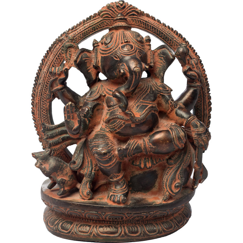 Figurine assise Chaturbhuja Ganesha