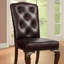 Chaise d’appoint en lin rembourrée en tissu de fond brun Rolanda