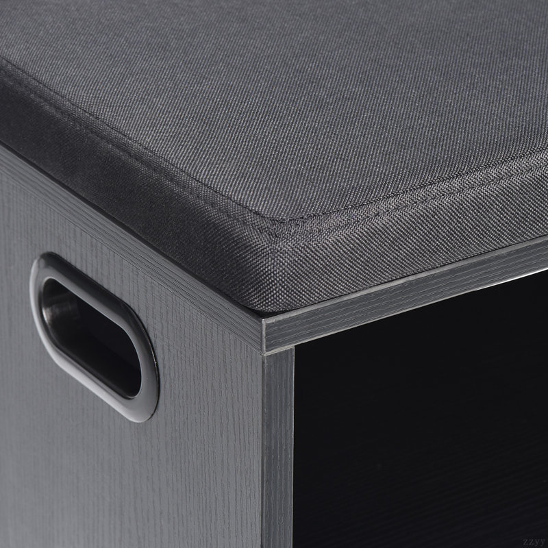 Petit banc à chaussures pour hall d'entrée avec banc à chaussures avec rangement et sièges, range-chaussures, Noir