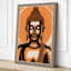 Buddha in Orange Modern - Wrapped Canvas-682152067-682152074