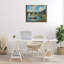 "Classic River" avec bateaux, voile, cadre encadré noir, art mural par one1000paintings-1007097497-1007097494