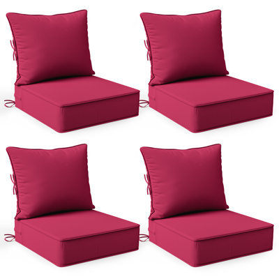 Coussin de siège et de dossier intérieur / extérieur de 6,5 po de l 24 po x P 24 po, coussins d'intérieur / extérieur seulement