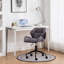Chaise de bureau pivotante touffetée réglable, gris-608115836