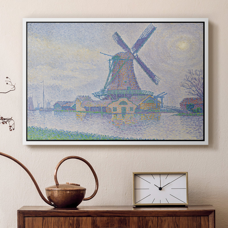 Moulin d'Edam (Moulin d'Edam), 1896 - Paul Signac, toile tendue avec châssis, 16 x 24, Blanc