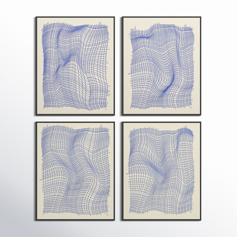 Netting by Jacques Pilon, Black Single Structure Framed Canvas, 50" H x 160" W x 1.25" D