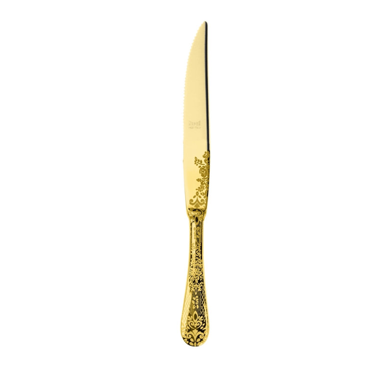Casablanca Stainless Steel Steak Knife, Gold