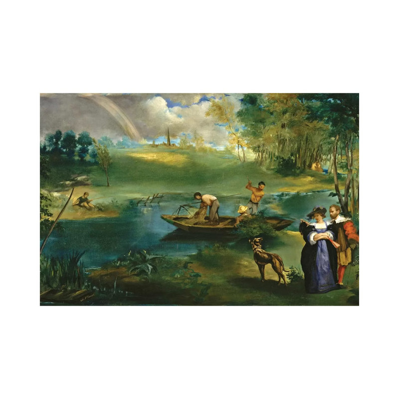 Fishing, C by Edouard Manet - Wrapped Canvas Print, 30.48 cm H x 45.72 cm W