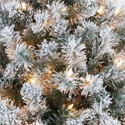 Ericka Pre-lit Flocked Artificial Christmas Tree