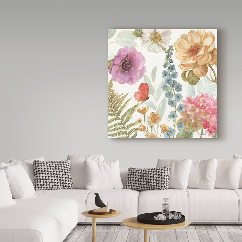 « arc-en-ciel », reproduction de peinture à l’acrylique sur toile tendue, H 14 po x l 14 po x P 2 po