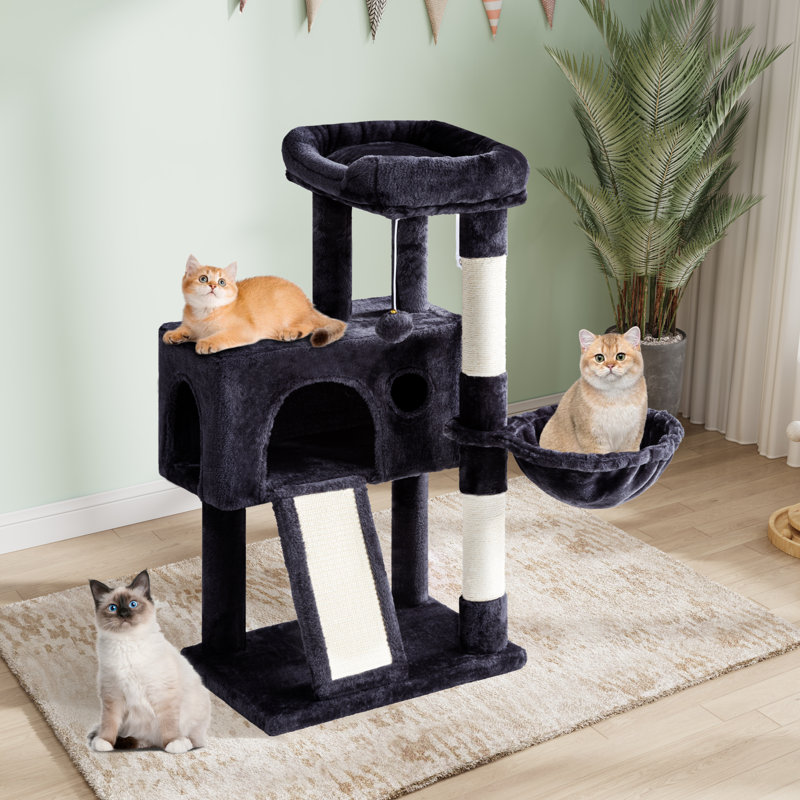 Arbre à chat 35,8 "H avec poteau à griffer, Bleu