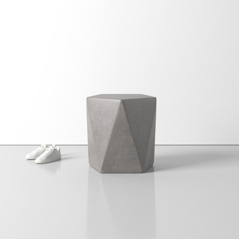 Gigi Concrete Accent Stool