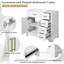 Meuble-lavabo de luxe 36 po avec lavabo en céramique, portes à fermeture douce, 4 tiroirs à fermeture douce et durable, 1 tablette réglable, structure moderne en bois massif