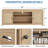 66'' Rattan TV Stand Up To 75 Inch, Boho Entertainment Center With Storage And Doors