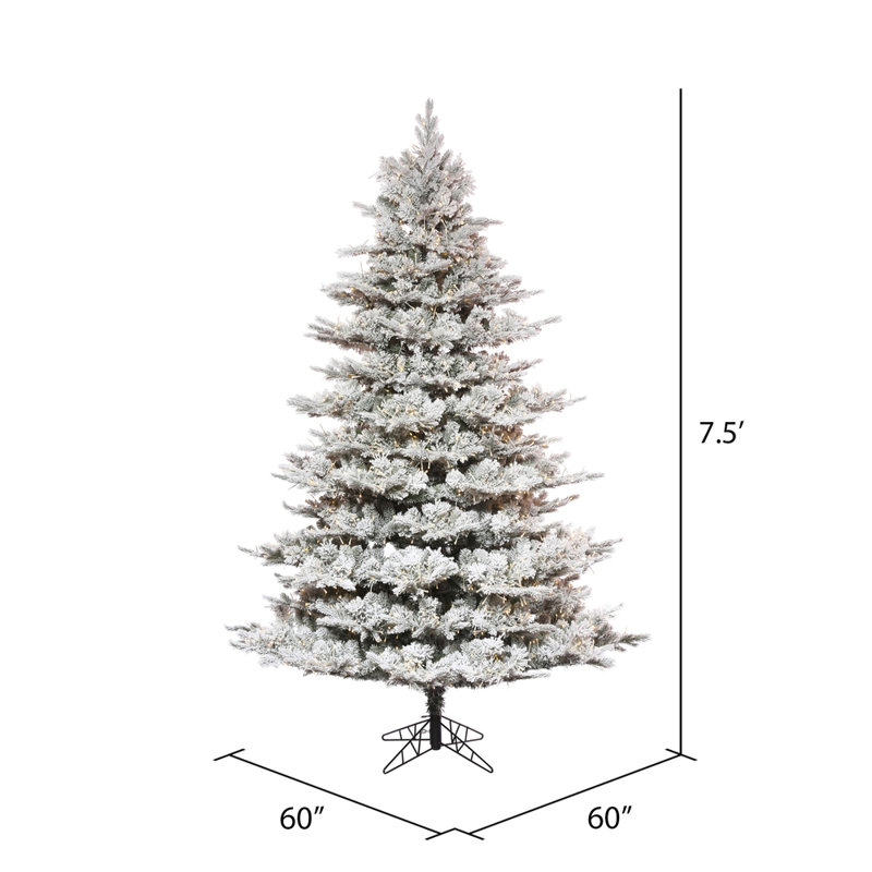 Kiana Lighted Artificial Pine Christmas Tree, 7.5' H x 60" W