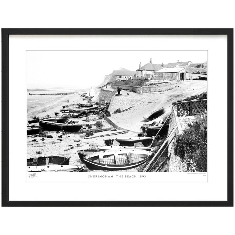 Sheringham, The Beach 1893 by Francis Frith - Single Picture Frame Print, 28cm H x 36cm W x 2.3cm D