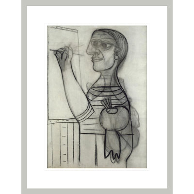 «L'artiste devant sa toile» par Pablo Picasso, impression giclée encadrée