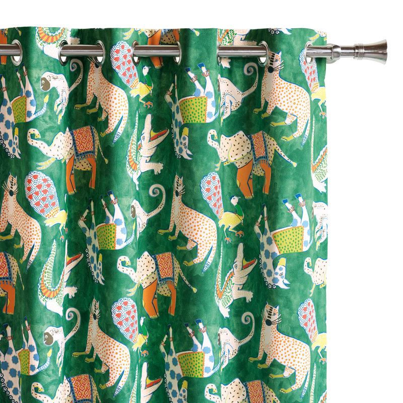 Hullabaloo Room Darkening Curtain, Green, 48" x 96"