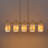 35.4" 5-Light Modern Coastal Capiz Shell Linear Kitchen Island Pendant