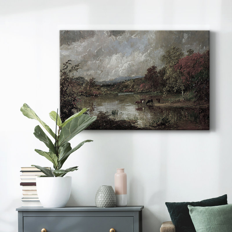 Paysage rétro-XXII, H 13 po x l 19 po, Toile tendue