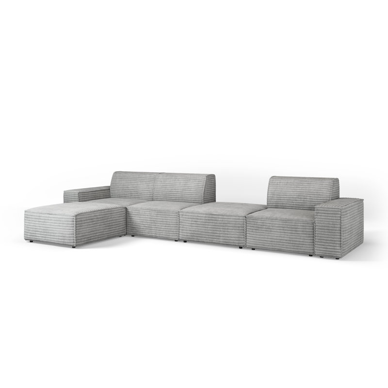 Matimila 6 Seater Corner Sofa , Left Hand Facing, Ash Grey