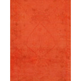 Lahore Hand Knotted Wool Oriental Area Rug in Coral