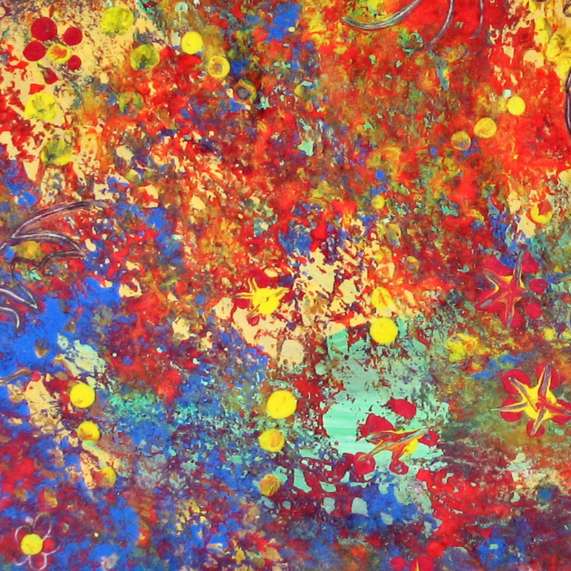 Aurionna Colorful Background by Ssplajn - Wrapped Canvas Painting, 30cm H x 30cm W x 3.8cm D