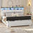 Bed Frame Queen Size With Storage Headboard And Ottoman Farmhouse Queen Platform Bed Frame With Led Lights,Charging Station And Storage Bench,Metal Slats,No Box Spring Needed-1873563149