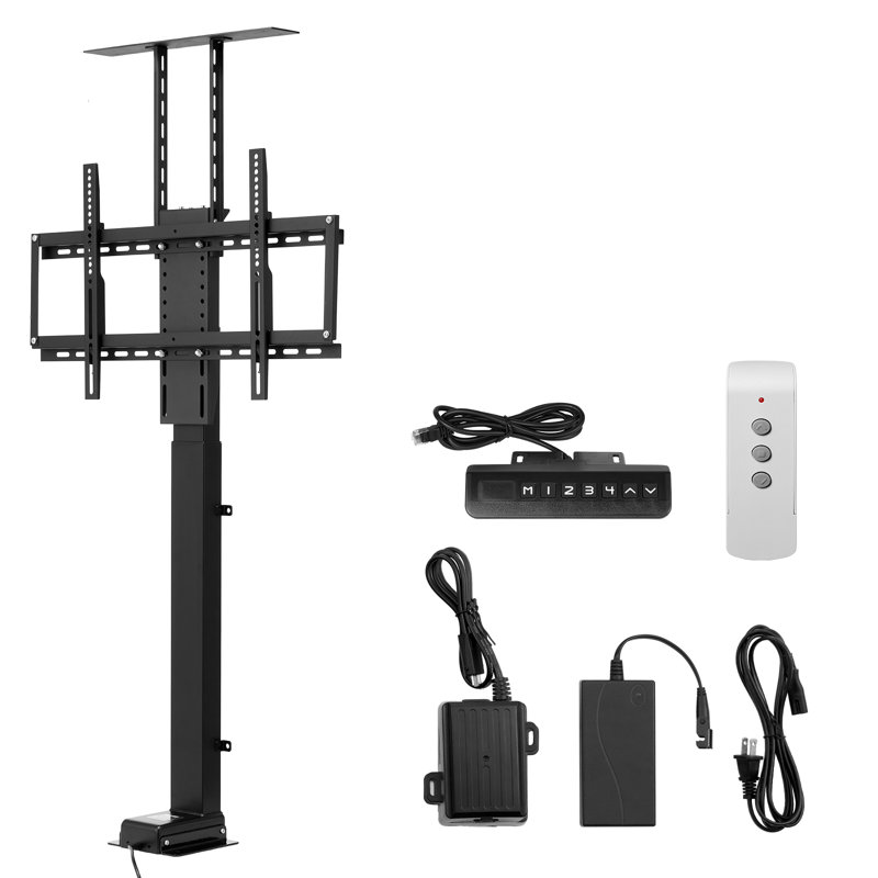 Support de support motorisé avec télécommande pour télé de 32 à 70 po, H 80,30 po x l 28,50 po x P 6,90 po